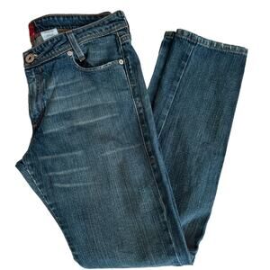 Levis Skinny Jeans Vintage 582 Size12 M Blue Pants Ladies Mid Rise Stret…